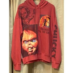 Chucky Friends Till The End Pullover Hoodie Sweatshirt Sz L (42-44)